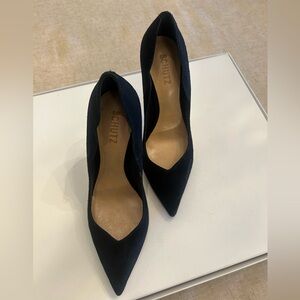 Schutz Black Suede Pumps Shoes
